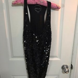Black inc sequin tank